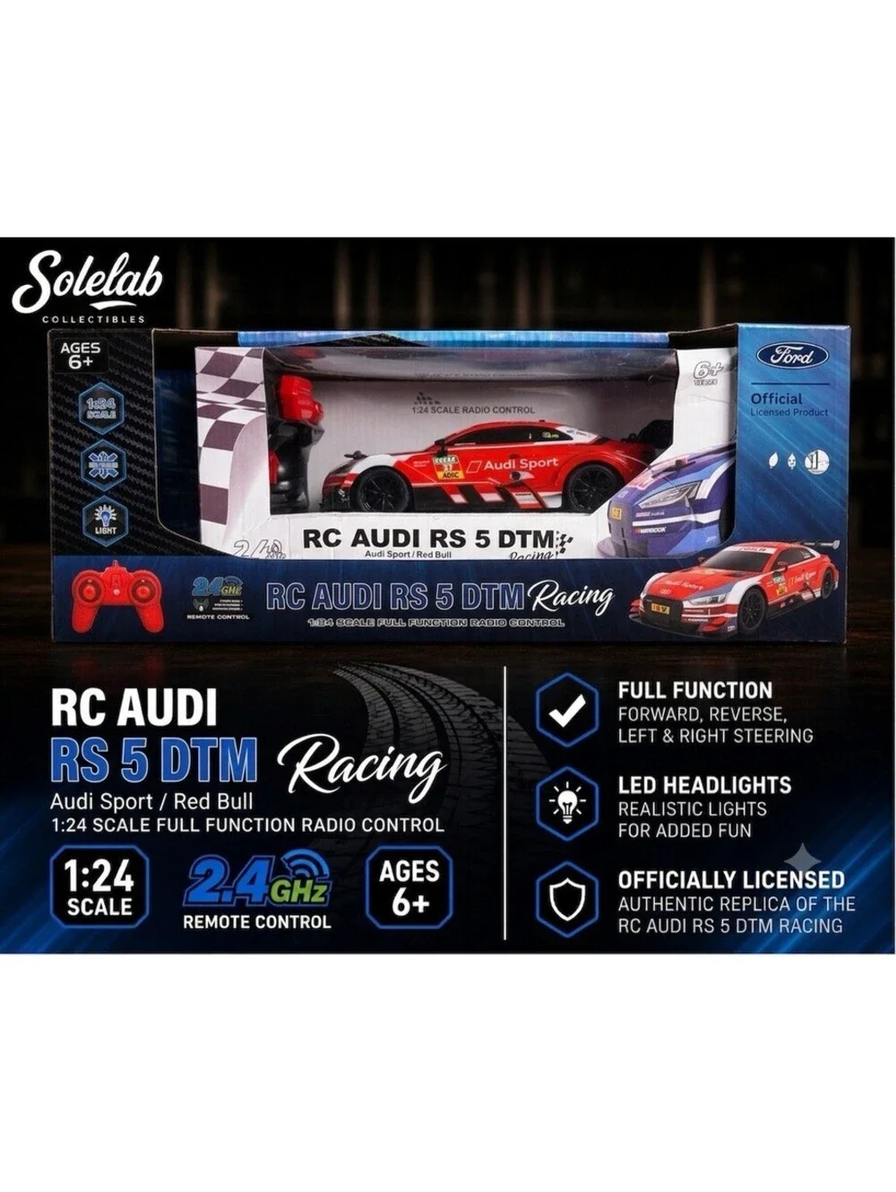 Audi Sport Red Bull RS 5 DTM 1:24 RC Car Racing Licensed NIB 2.4GHz